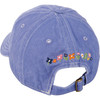 Spread Kindness Stonewashed Blue Baseball Cap with Floral Embroidery from Primitives by Kathy