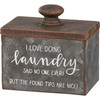 Galvanized Metal Bin Set for Laundry Room Storage With Humorous Sayings - Metal & Wood from Primitives by Kathy