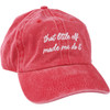 That Little Elf Made Me Do It Embroidered Stonewashed Baseball Cap - Christmas Collection by Primitives by Kathy - One Size Fits Most with Adjustable Buckle Closure