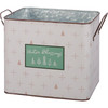 Set of 2 Bohemian Style Metal Bins - Winter Blessings & Merry Everything Happy Always from Primitives by Kathy