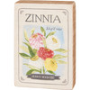 Set of 3 Flower Themed Seed Packet Design Decorative Wooden Block Signs - Cosmos & Morning Glory & Zinnia from Primitives by Kathy