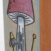 Decorative Wooden Block Sign Decor - Mushroom & Flowers -  Woodburn Art Design 2x6 from Primitives by Kathy