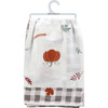 Autumn Themed Cotton Kitchen Dish Towel - Give Thanks With A Grateful Heart 28x28 from Primitives by Kathy