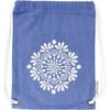Cotton Drawstring Bag - Periwinkle Blue Mandala Design from Primitives by Kathy