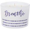 3 Wick Frosted Glass Jar Candle - Breathe - Soy Based Wax 14 Oz from Primitives by Kathy