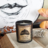 Frosted Black Glass Rustic Moth Jar Candle - Light The Path This Weary Journey's End - Ebony Wood Scent from Primitives by Kathy