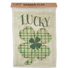 Decorative Double Sided Polyester Garden Flag - Shamrock Lucky 12x18 from Primitives by Kathy