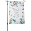 Decorative Double Sided Polyester Garden Flag - So Much Life In A Seed Of Hope - Watercolor Floral Bird from Primitives by Kathy