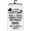 Cotton Kitchen Dish Towel - Days Spent At Mimi's Always So Sweet 28x28 from Primitives by Kathy