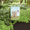 Decorative Double Sided Polyester Garden Flag - Patriotic Soldier's Boots & American Flag 12x18 from Primitives by Kathy