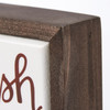 Humorous Wooden Bathroom Sign - Flush This Is Not Show And Tell 3x3 from Primitives by Kathy