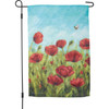 Decorative Double Sided Polyester Garden Flag - Colorful Red Flower Poppies Design 12x18 from Primitives by Kathy