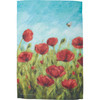 Decorative Double Sided Polyester Garden Flag - Colorful Red Flower Poppies Design 12x18 from Primitives by Kathy