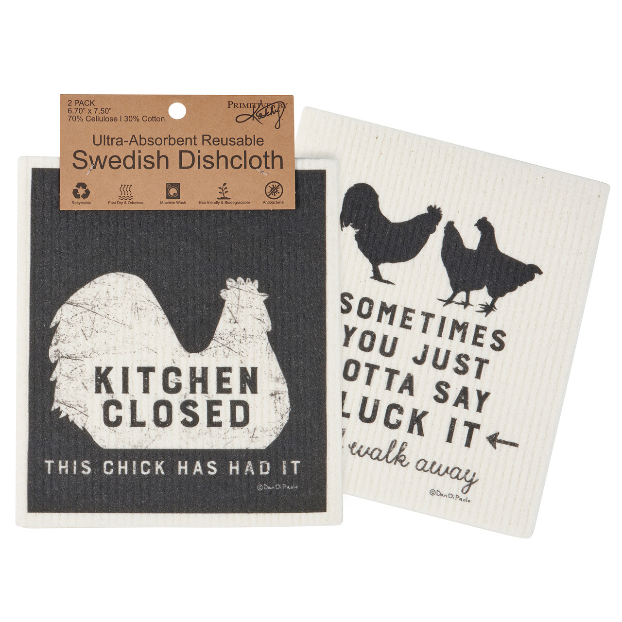 Primitives by Kathy Dish Towel - Sometimes You Just Gotta Say Cluck It