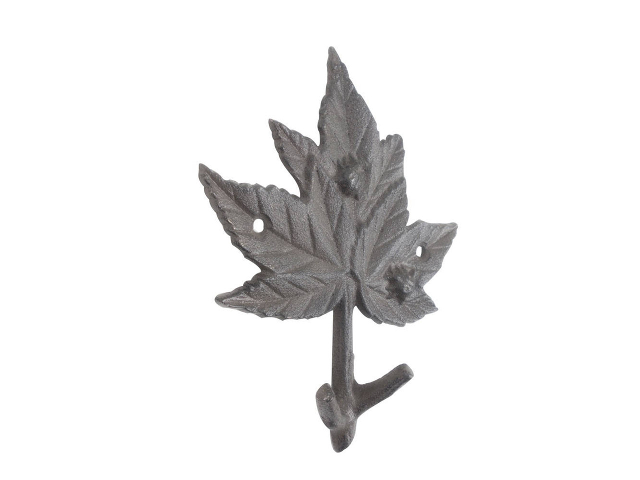 Handcrafted Cast Iron Maple Tree Leaf Decorative Metal Tree Branch Hook