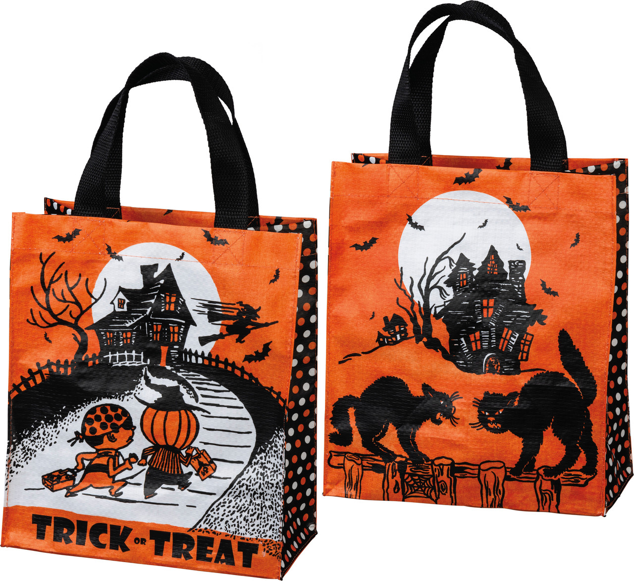 Haunted House Trick Or Treat Halloween Double Sided Tote Bag from