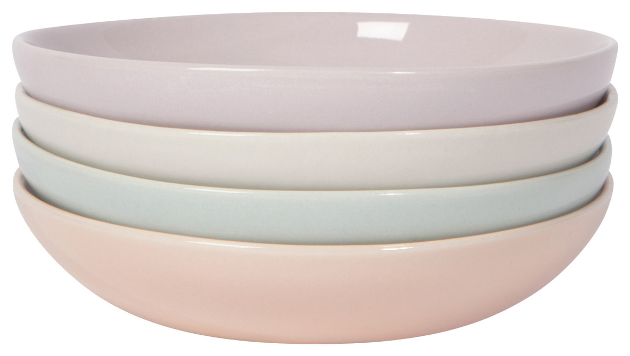 Set of 4 Pastel Colored Nesting Stoneware Measuring Cups from Now Designs