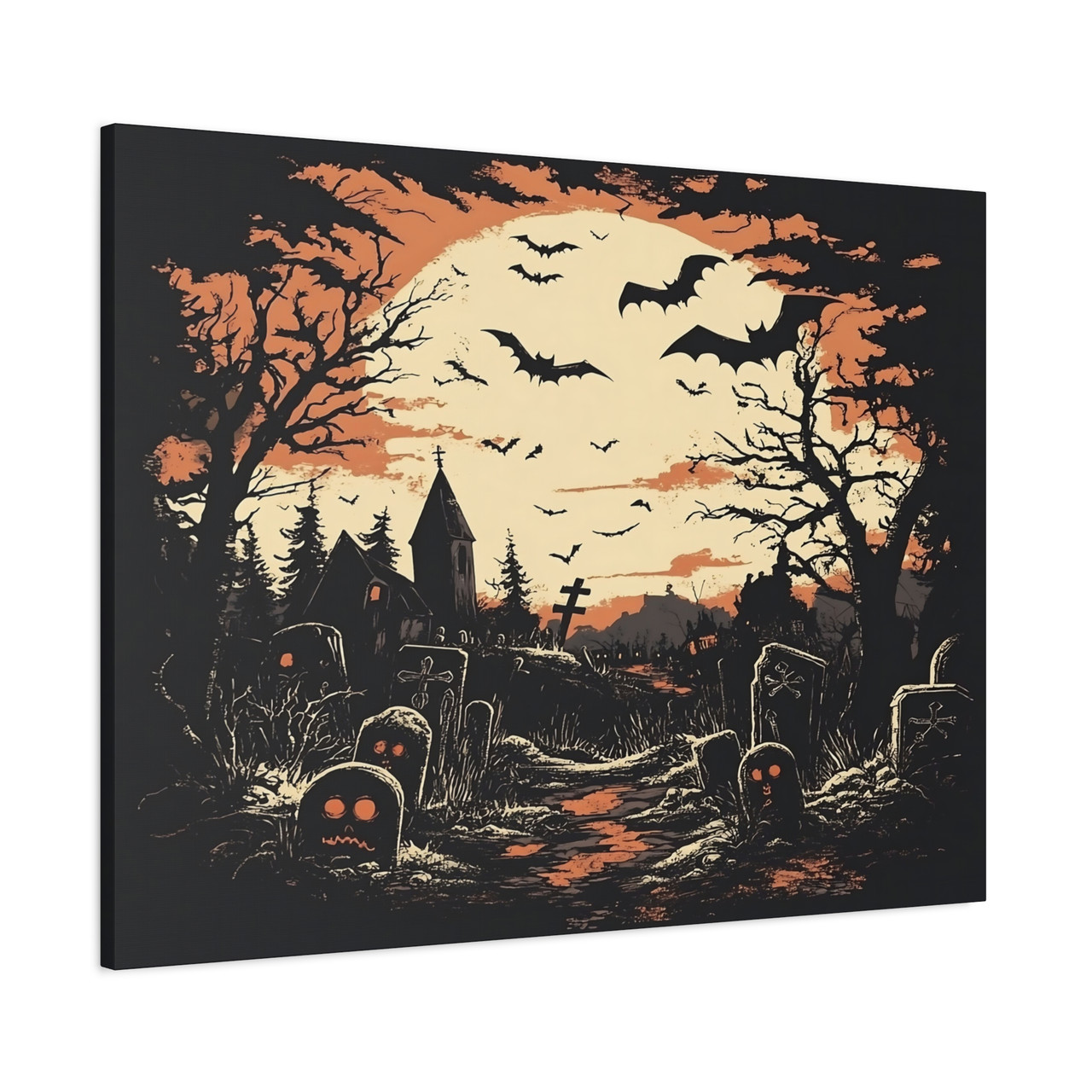 Hallowed Haunt: Large Stretched Canvas Wall Art 40