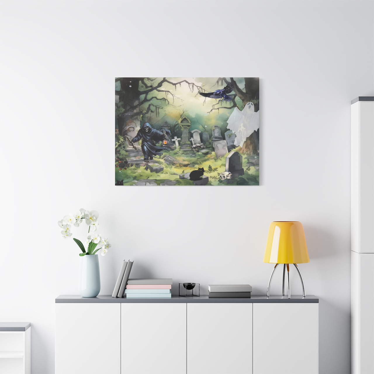 Whispers of the Necropolis: Large Stretched Canvas Wall Art 40