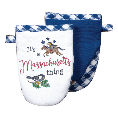 It's A Massachusetts Thing Embroidered Cotton Oven Grabber Mitt from Kay Dee Designs