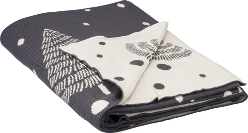 Tree & Dot Pattern Design Decorative Cotton Throw Blanket 50x60 from Primitives by Kathy