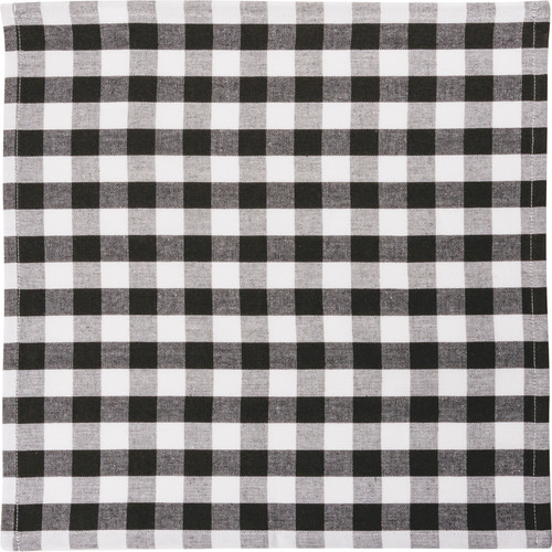 Black & White Buffalo Check Cotton Table Napkin 15x15 from Primitives by Kathy