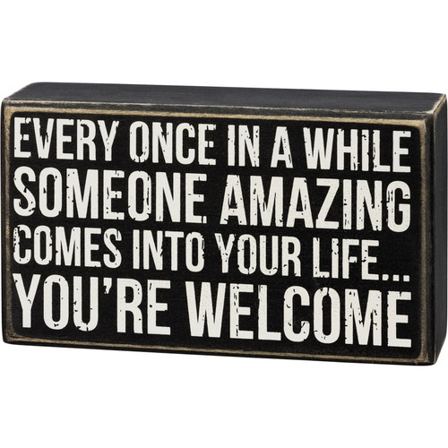 Every Once In A While Someone Amazing Comes Into Your Life Wooden Box Sign from Primitives by Kathy
