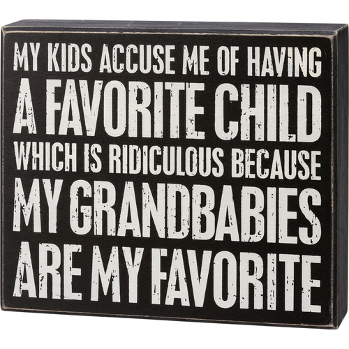 My Grandbabies Are My Favorite Decorative Wooden Box Sign Décor 8x7 from Primitives by Kathy