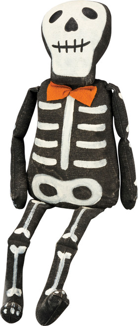 Mr. Boo Skeleton Doll With Orange Bowtie 21 Inch from Primitives by Kathy