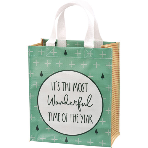 Double Sided Daily Tote Bag - Most Wonderful Time Of The Year - 10.25 Inch from Primitives by Kathy