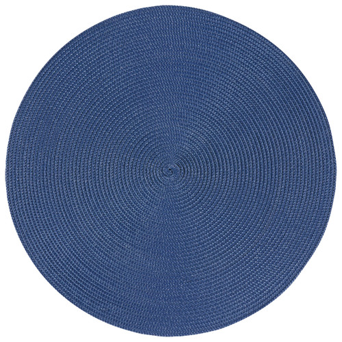 Round Woven Polypropylene Table Placemat - Indigo Blue 15x15 from Now Designs