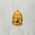Bee Hive Coated Glass Hanging Ornament 4 Inch from Primitives by Kathy