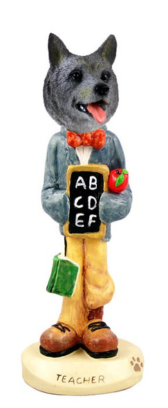 Norwegian Elkhound Teacher Doogie Collectible Dog Figurine