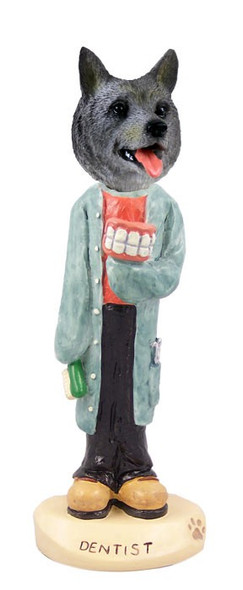Norwegian Elkhound Dentist Doogie Collectible Dog Figurine