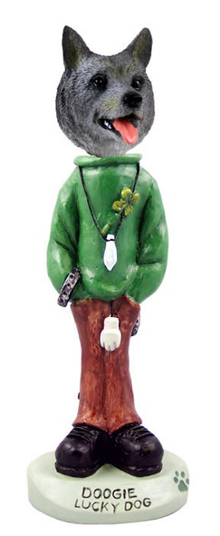Norwegian Elkhound Lucky Doogie Collectible Dog Figurine