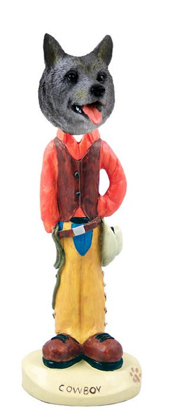 Norwegian Elkhound Cowboy Doogie Collectible Dog Figurine
