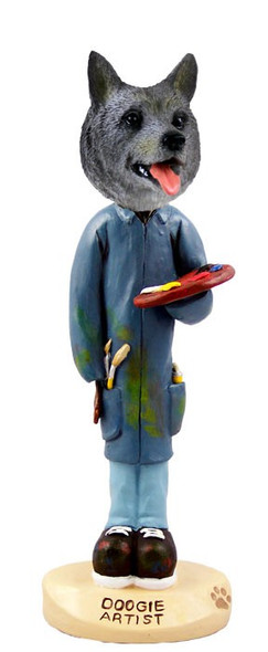 Norwegian Elkhound Artist Doogie Collectible Dog Figurine