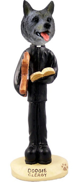 Norwegian Elkhound Clergy Doogie Collectible Dog Figurine