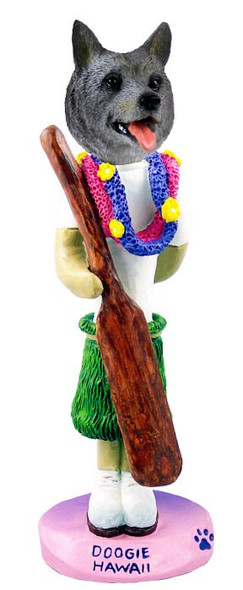 Norwegian Elkhound Hawaii Doogie Collectible Dog Figurine