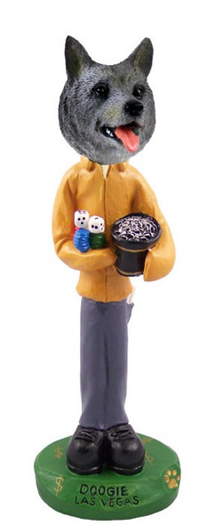 Norwegian Elkhound Las Vegas Doogie Collectible Dog Figurine