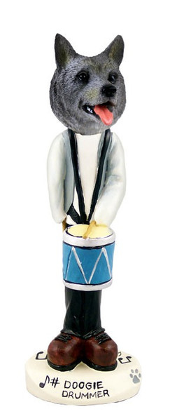 Norwegian Elkhound Drummer Doogie Collectible Dog Figurine
