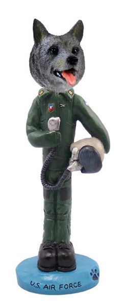 Norwegian Elkhound U S Air Force Doogie Collectible Dog Figurine