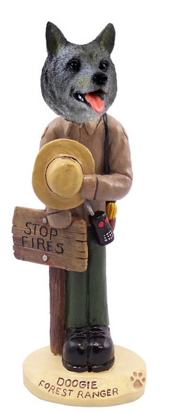 Norwegian Elkhound Forest Ranger Doogie Collectible Dog Figurine