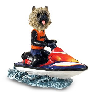 Red Cairn Terrier Jet Ski Doogie Collectible Dog Figurine