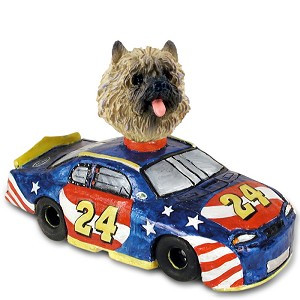 Red Cairn Terrier Race Car Doogie Collectible Dog Figurine