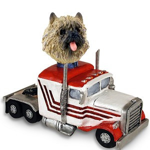 Red Cairn Terrier Truck Tractor Doogie Collectible Dog Figurine