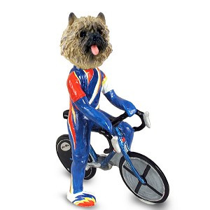 Red Cairn Terrier Bicycle Doogie Collectible Dog Figurine
