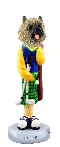 Red Cairn Terrier Golf Doogie Collectible Dog Figurine
