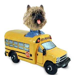 Red Cairn Terrier School Bus Doogie Collectible Dog Figurine