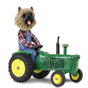 Red Cairn Terrier Tractor Doogie Collectible Dog Figurine